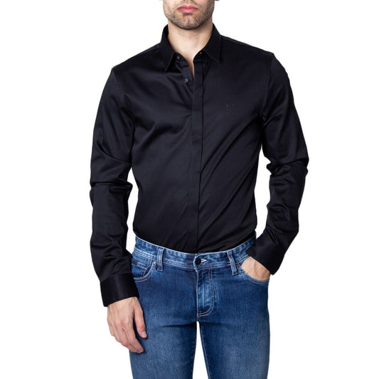 Armani Exchange Black Cotton Shirt IT44 | S