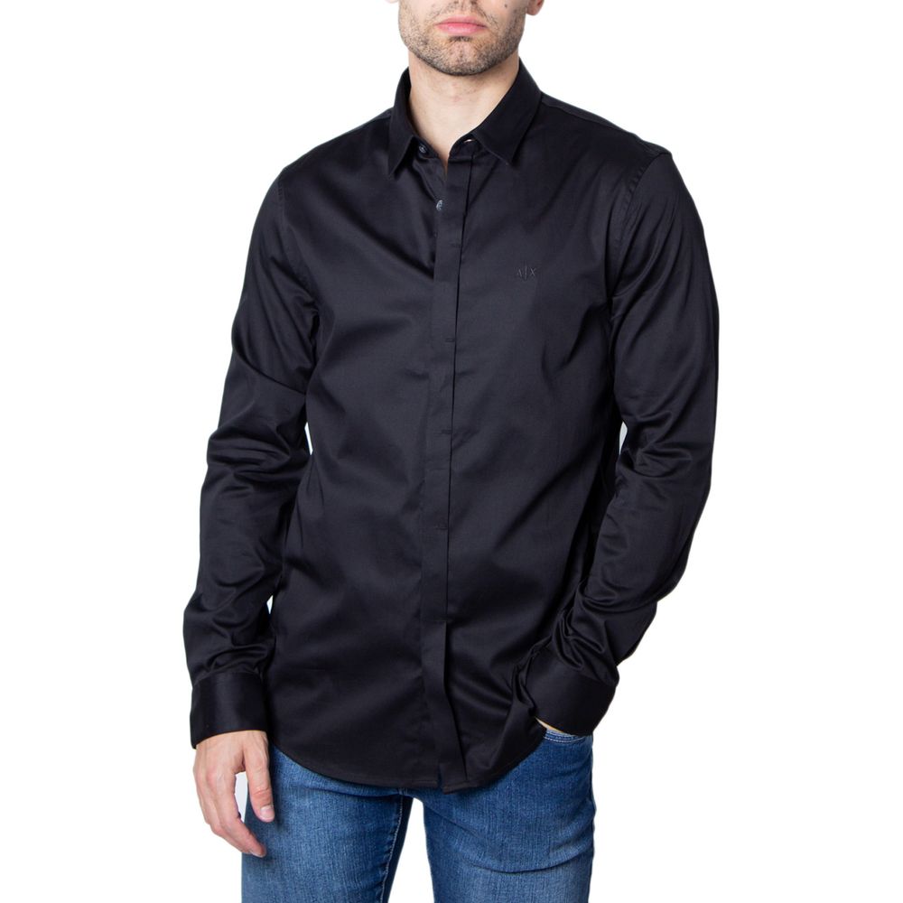 Armani Exchange Black Cotton Shirt IT44 | S