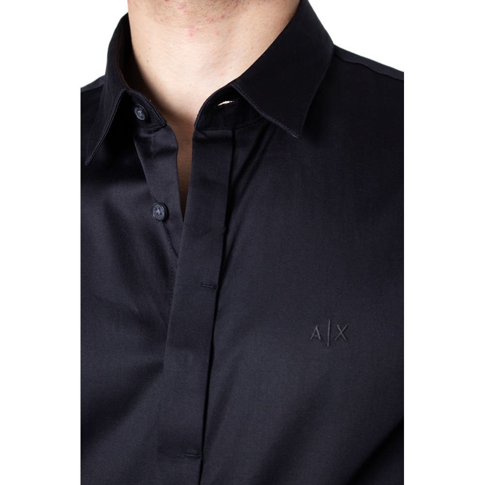 Armani Exchange Black Cotton Shirt IT44 | S