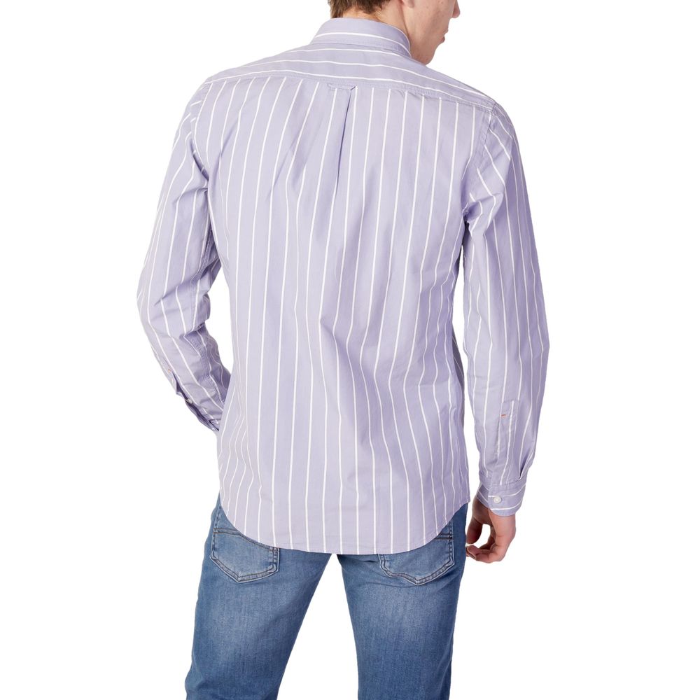 Hugo Boss Purple Cotton Shirt IT44 | S