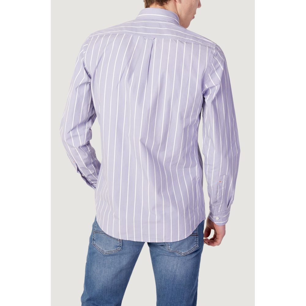 Hugo Boss Purple Cotton Shirt IT44 | S