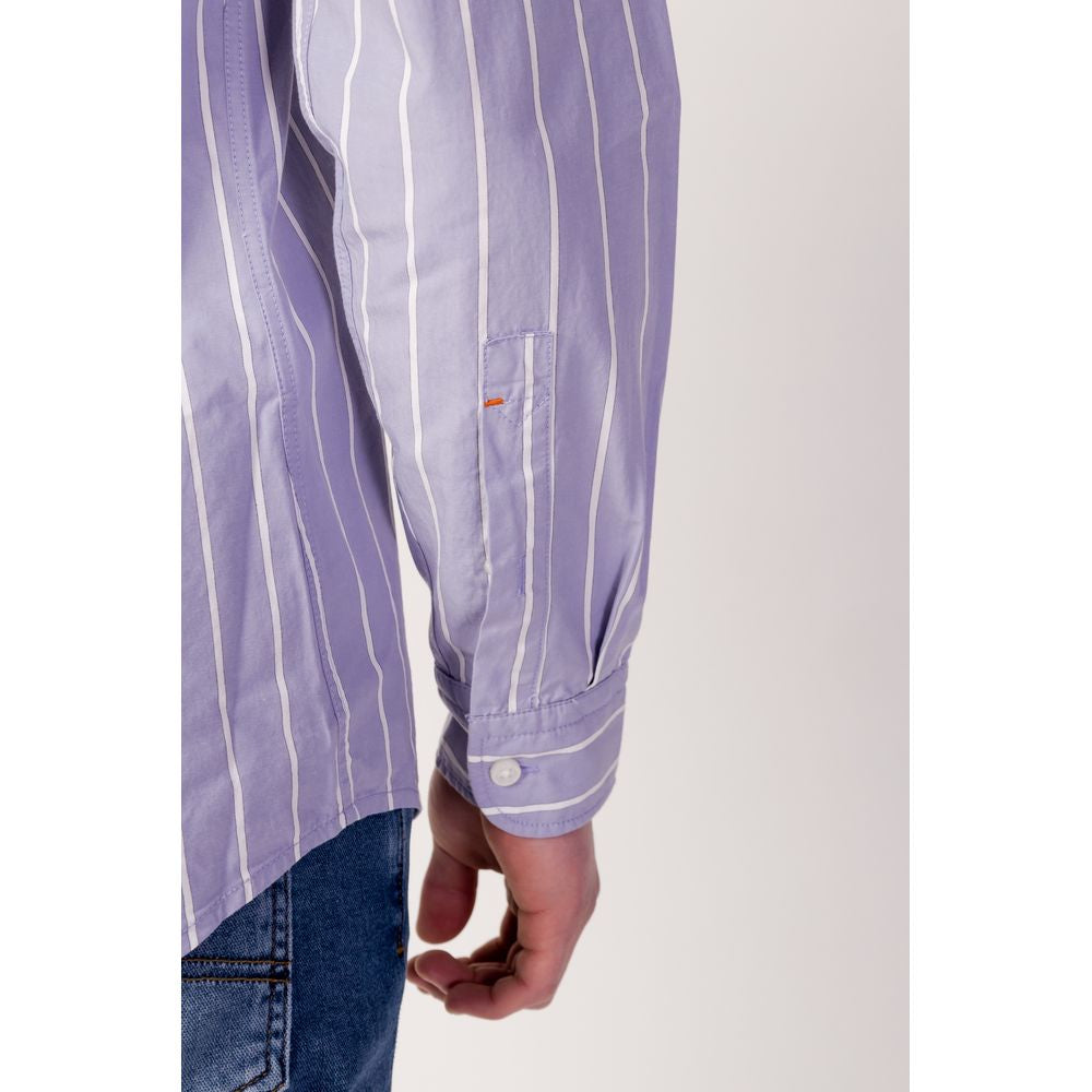 Hugo Boss Purple Cotton Shirt IT44 | S