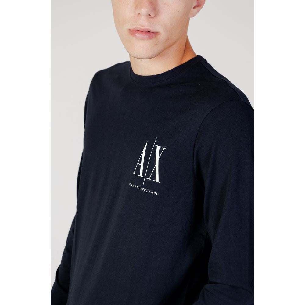 Armani Exchange Blue Cotton T-Shirt