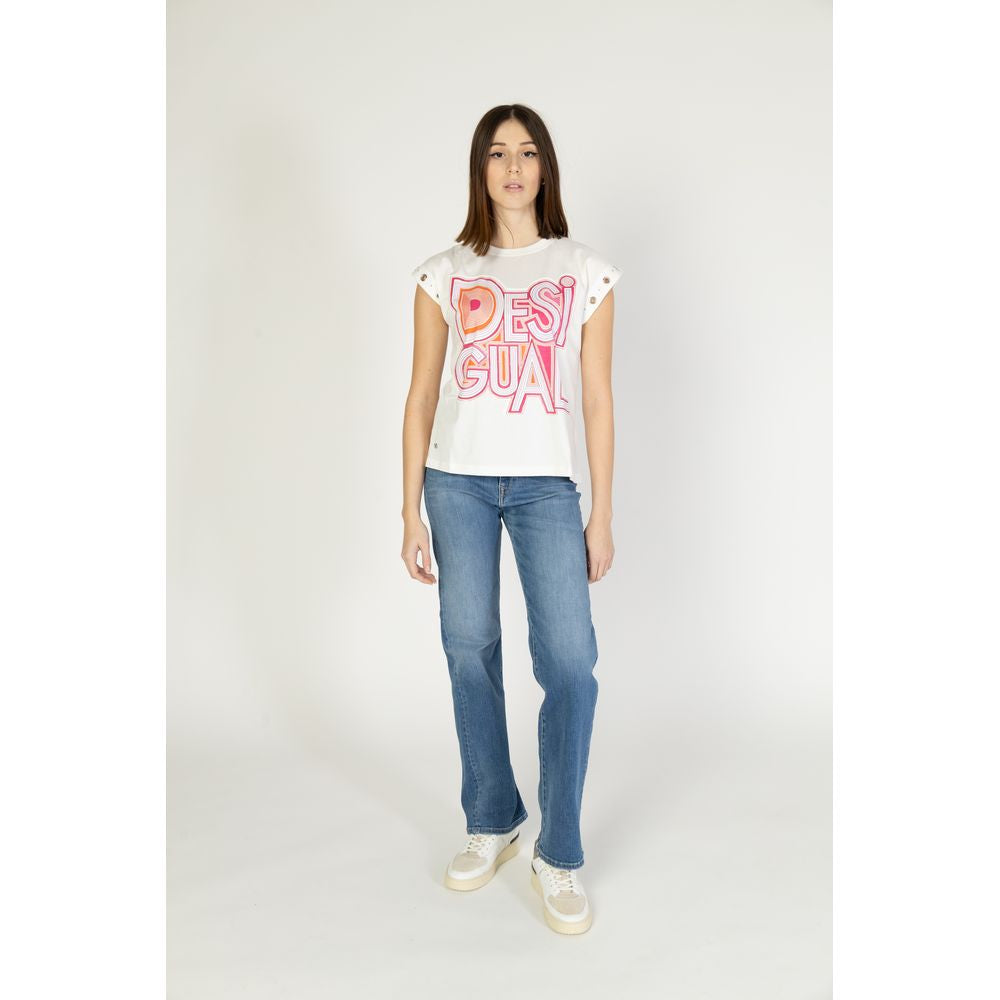 Desigual Multicolor Cotton Tops & T-Shirt IT38 | XS