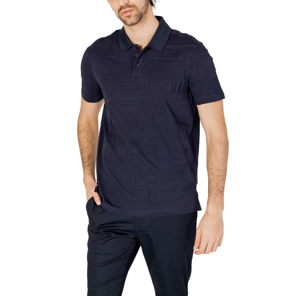 Armani Exchange Blue Cotton Polo Shirt IT42 | XS