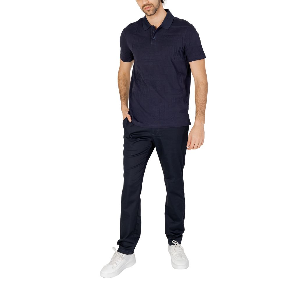 Armani Exchange Blue Cotton Polo Shirt IT42 | XS