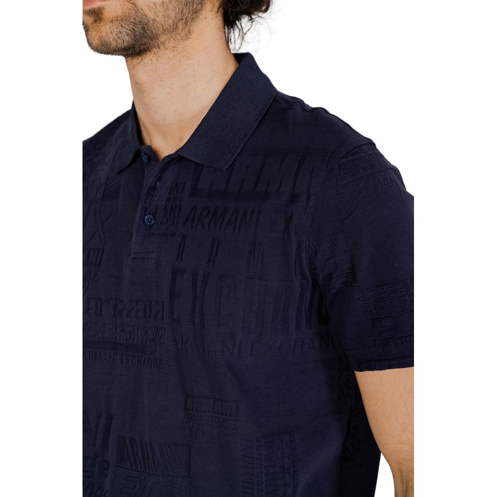 Armani Exchange Blue Cotton Polo Shirt IT42 | XS