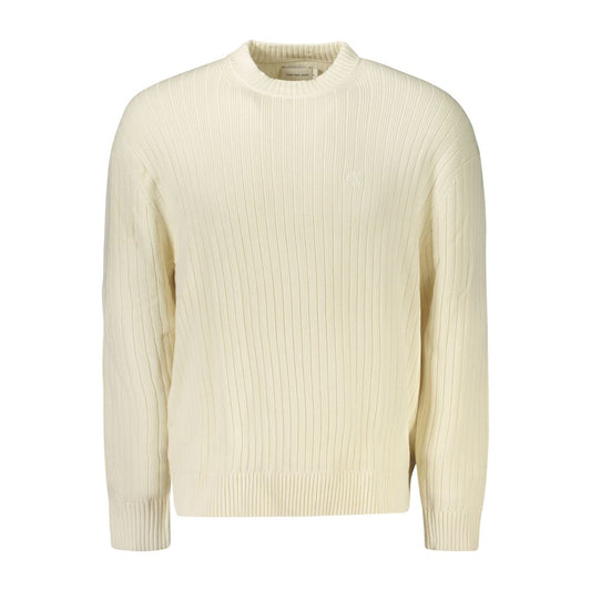 Calvin Klein White Cotton Men Sweater