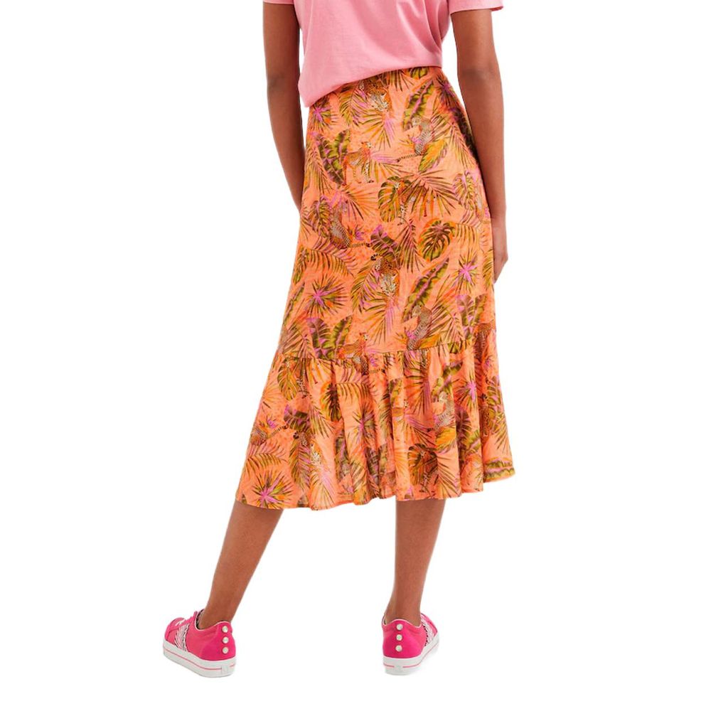 Desigual Orange Viscose Skirt IT38 | XS