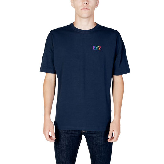 EA7 Emporio Armani Blue Cotton T-Shirt