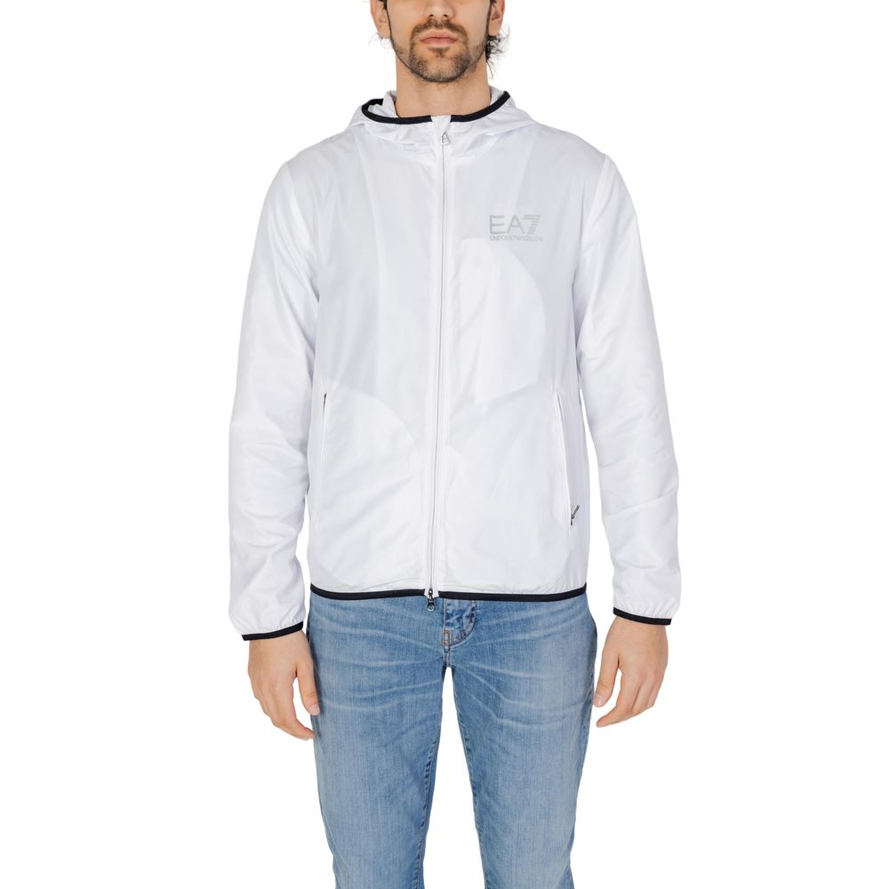 EA7 Emporio Armani White Polyester Jacket IT54 | XXL