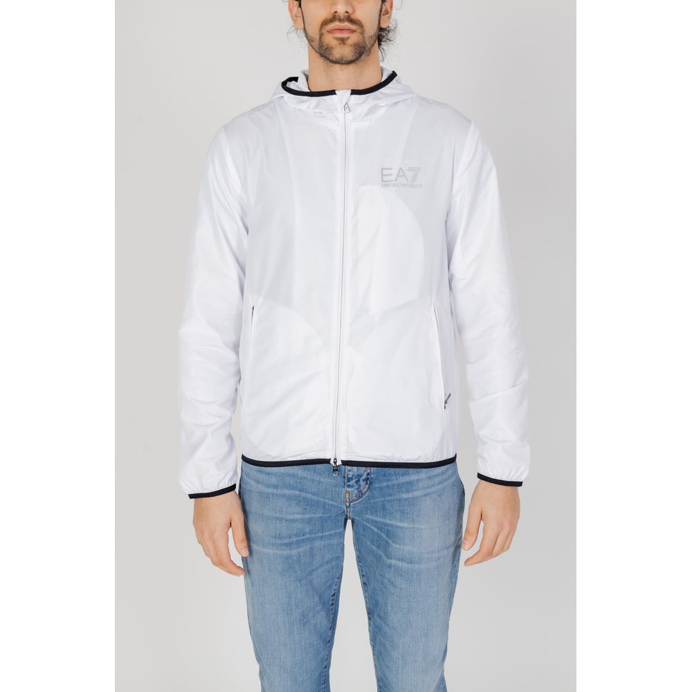 EA7 Emporio Armani White Polyester Jacket IT54 | XXL