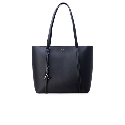 Armani Exchange Black Synthetic Leather Handbag