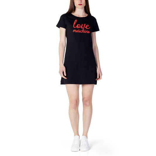 Love Moschino Black Cotton Dress IT40 | XS