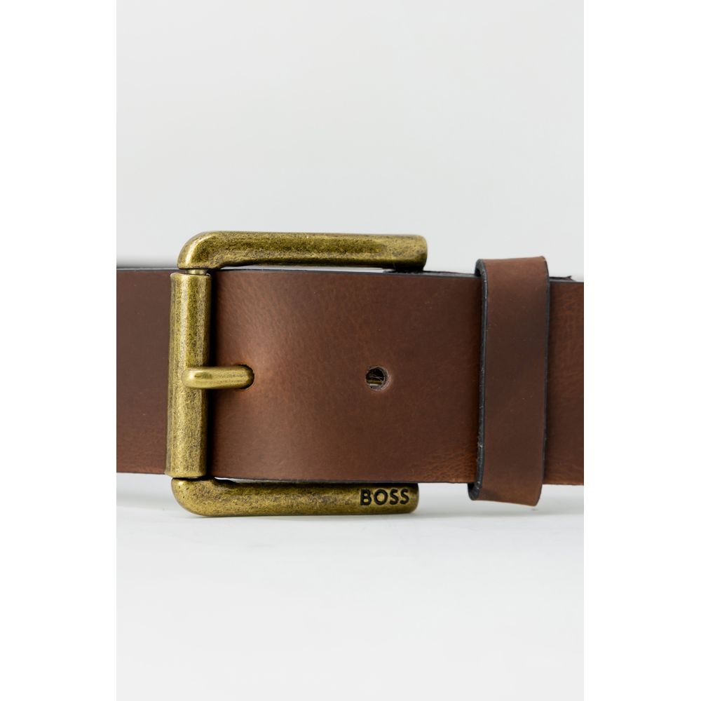 Hugo Boss Brown Leather Belt 85 cm / 34 Inches