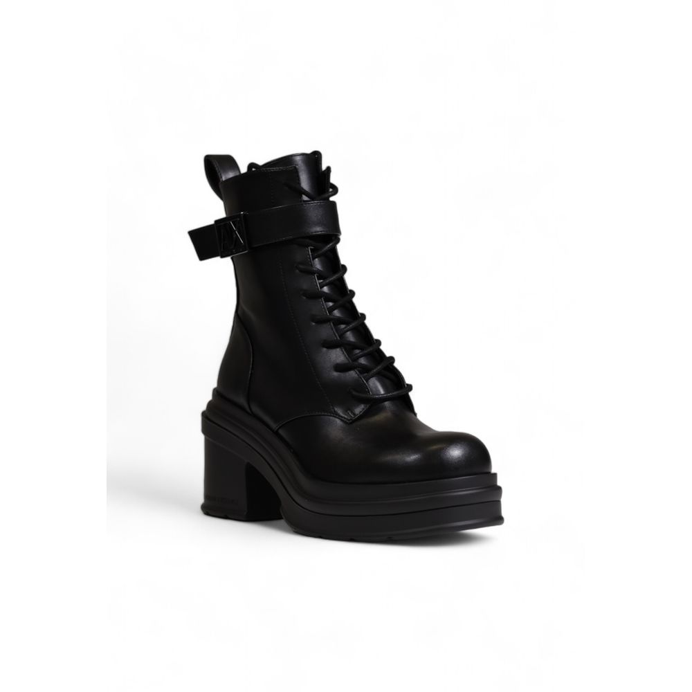 Armani Exchange Black Polyester Boot