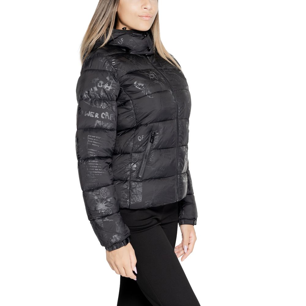 Desigual Black Polyamide Jackets & Coat