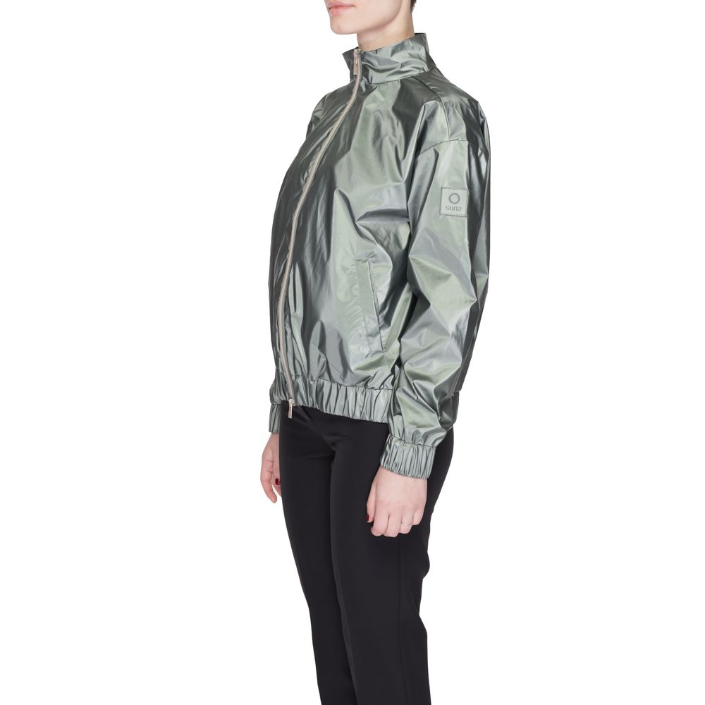 Suns Green Polyester Jackets & Coat