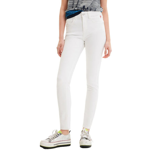 Desigual White Cotton Jeans & Pant IT38 | S