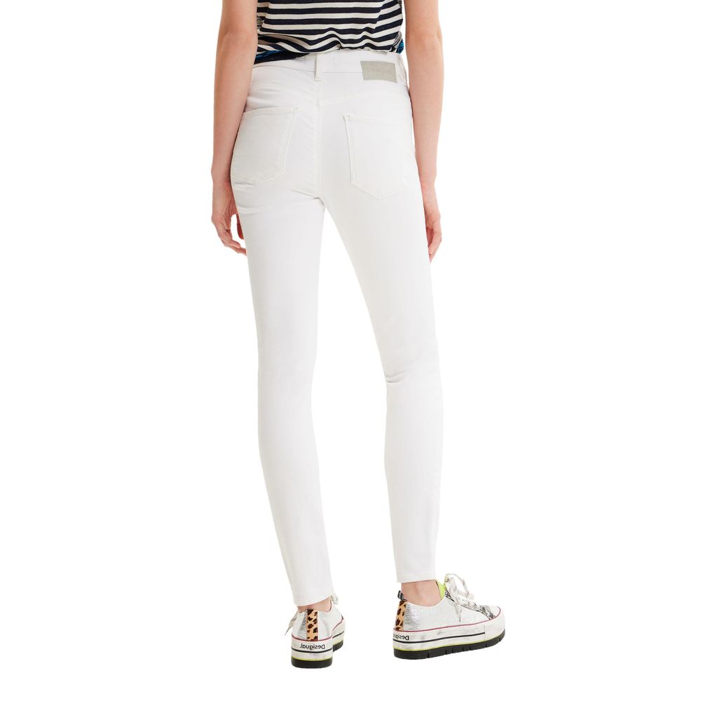 Desigual White Cotton Jeans & Pant IT38 | S