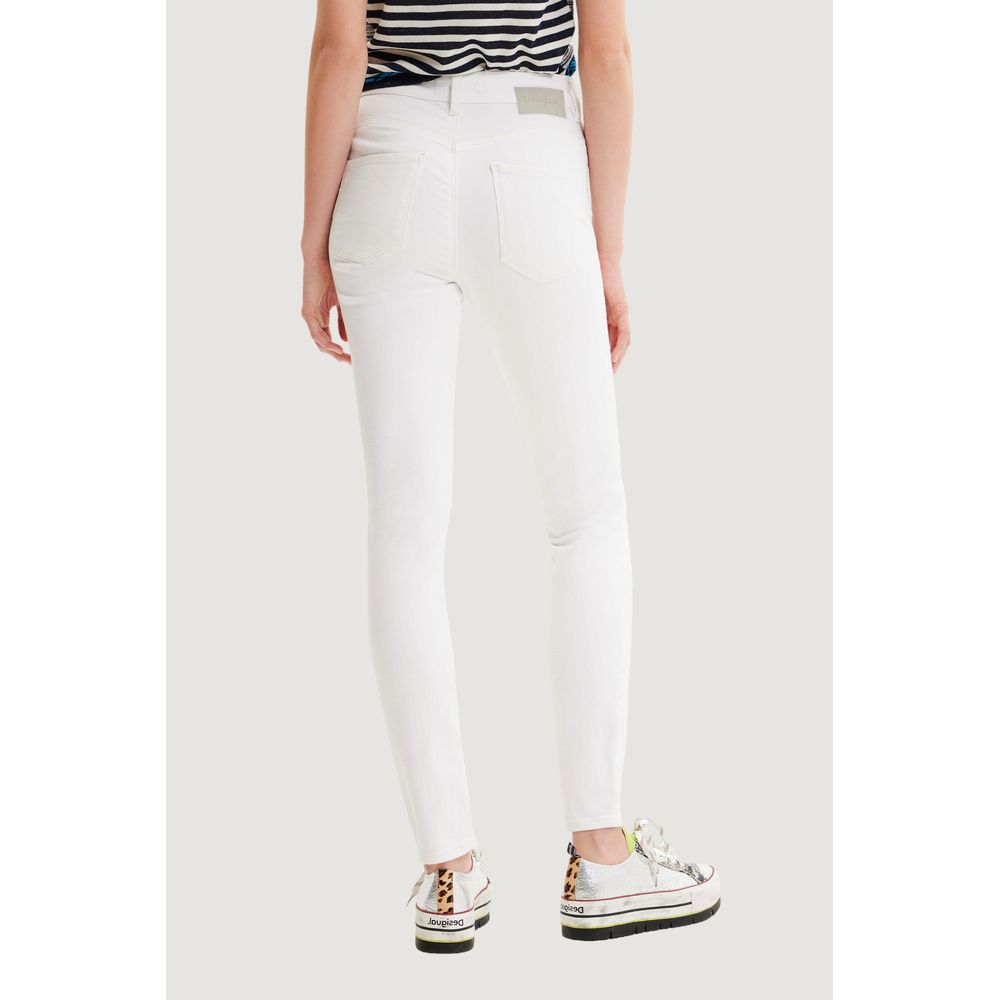 Desigual White Cotton Jeans & Pant IT38 | S