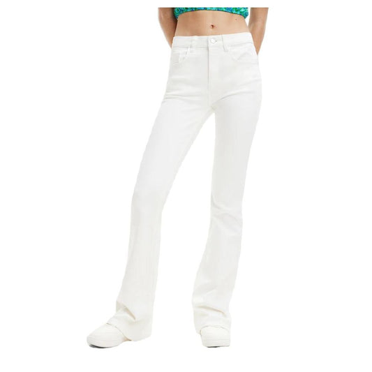 Desigual White Cotton Jeans & Pant IT42 | L