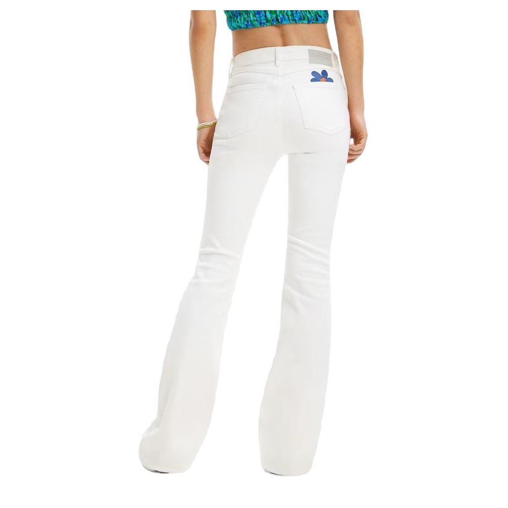 Desigual White Cotton Jeans & Pant IT42 | L