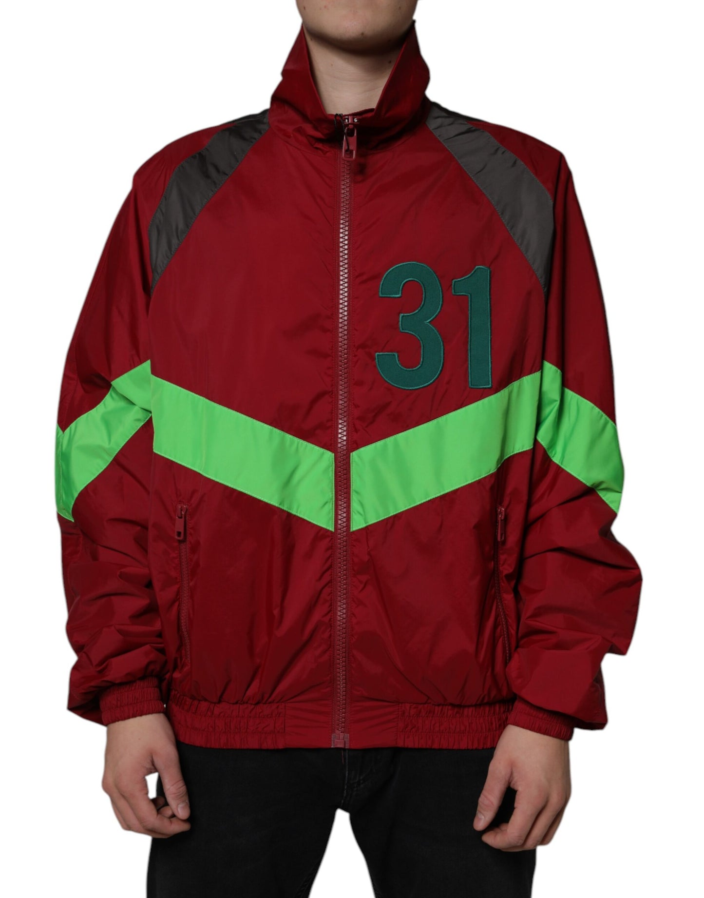 Dolce & Gabbana Multicolor Nylon Full Zip Windbreaker Jacket IT50 / L