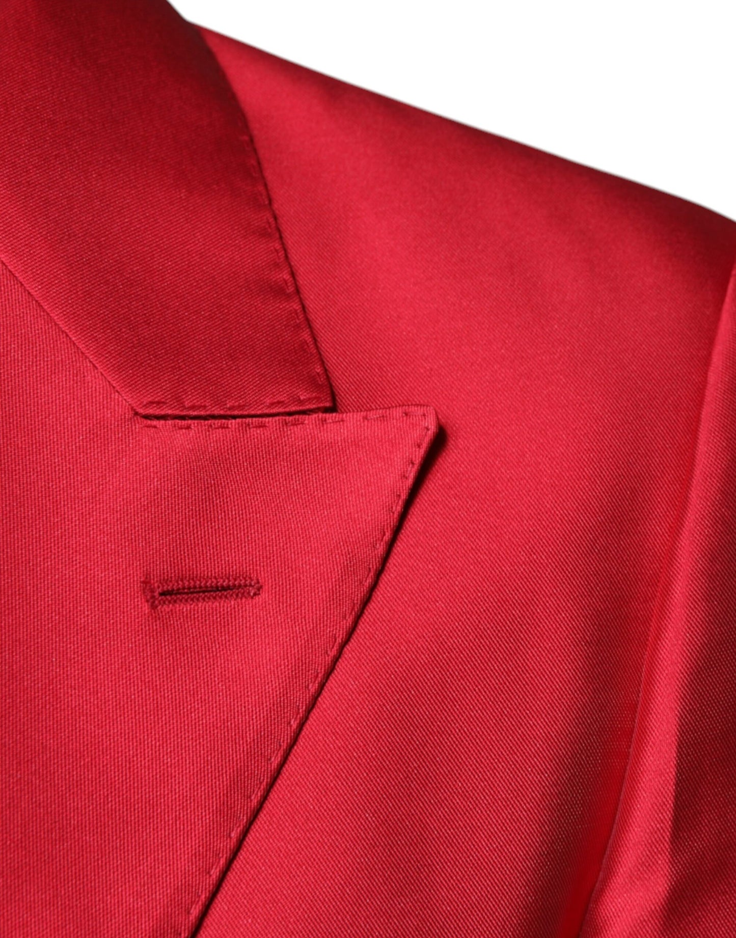 Dolce & Gabbana Red Polyester Single Breasted Formal Suit IT48 / M