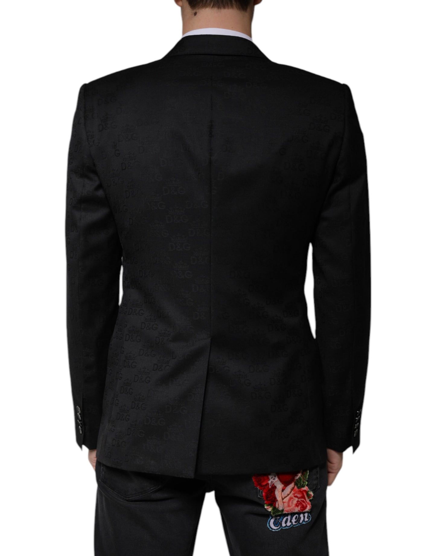 Dolce & Gabbana Black Wool Single Breasted Formal Blazer IT48 / M