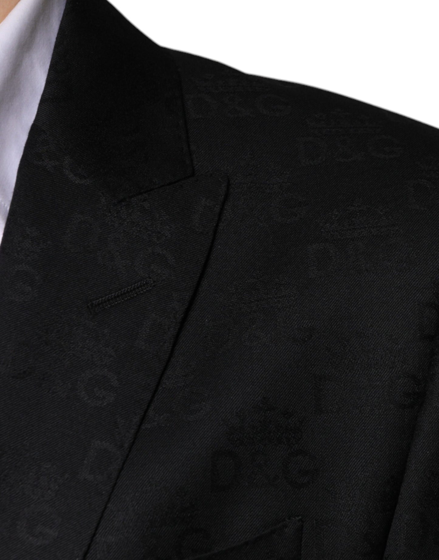 Dolce & Gabbana Black Wool Single Breasted Formal Blazer IT48 / M