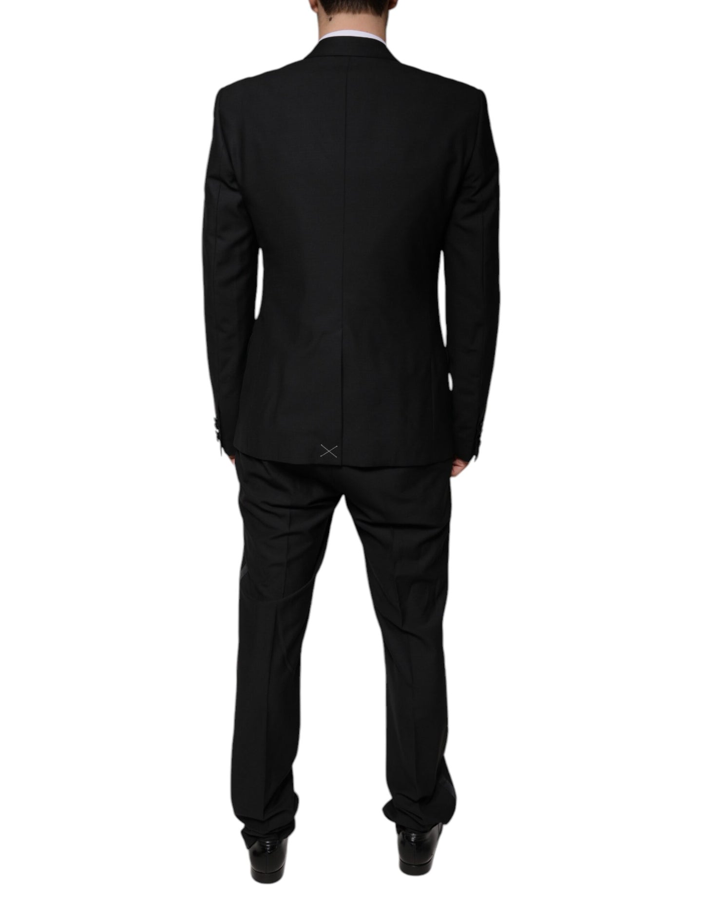 Dolce & Gabbana Black Wool 3 Piece Slim Fit Formal Suit IT50 / L