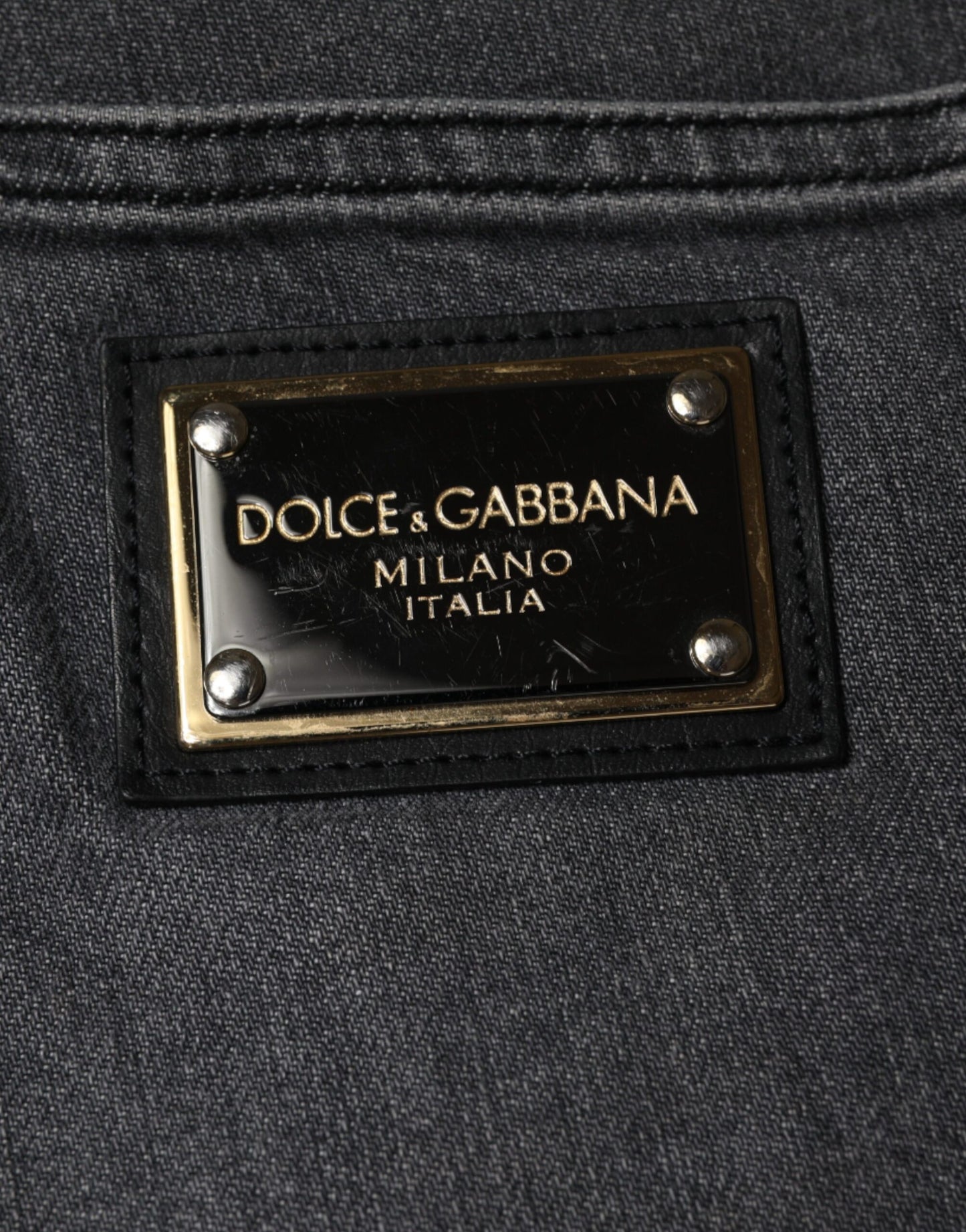 Dolce & Gabbana Dark Gray Cotton Stretch Skinny Denim Jeans IT52 / XL