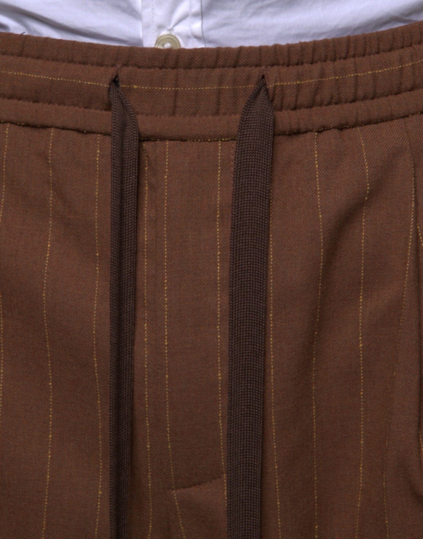 Dolce & Gabbana Brown Stripes Skinny Men Dress Pants IT48 / M