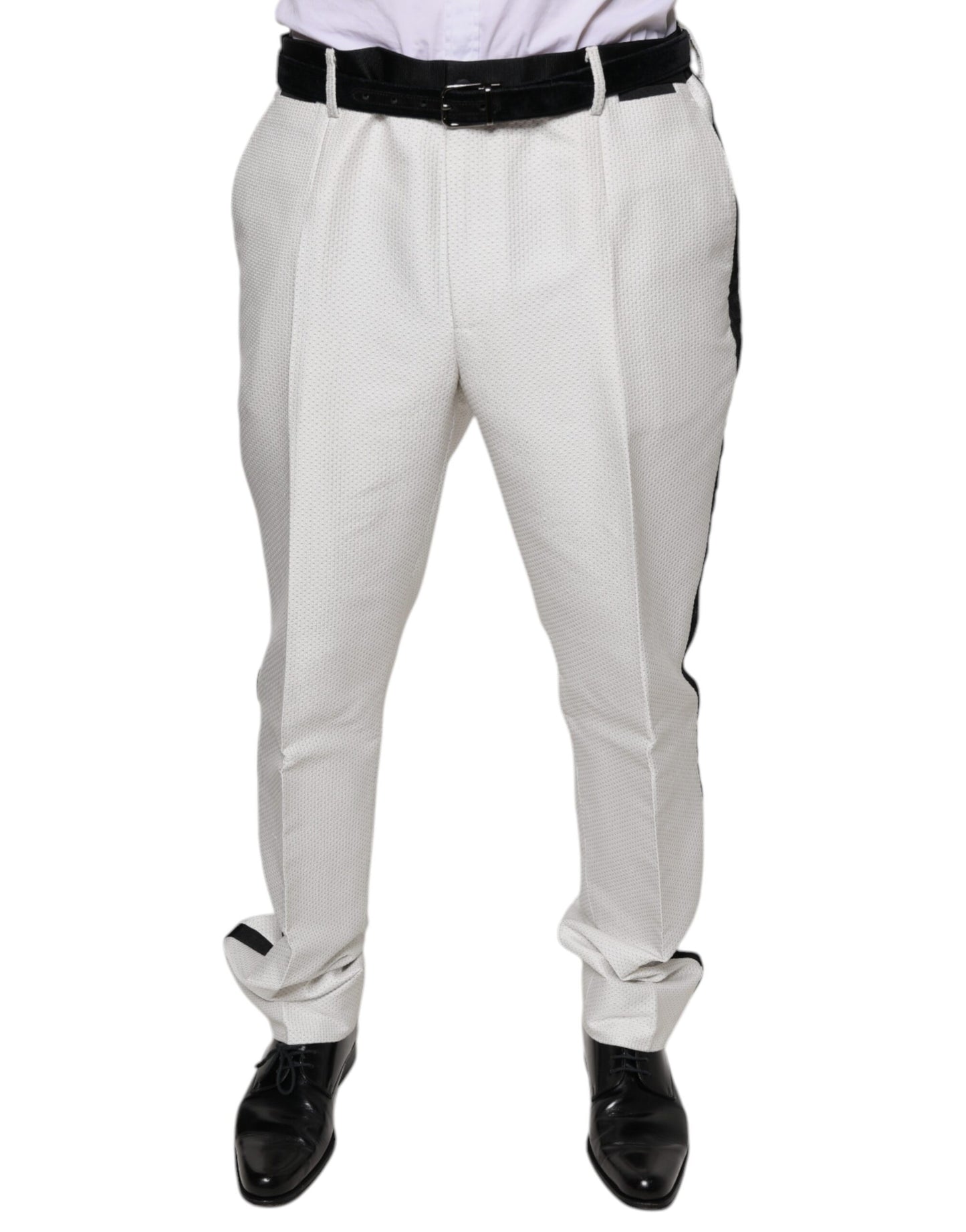 Dolce & Gabbana White Polyester Formal Dress Pants IT54 / XL