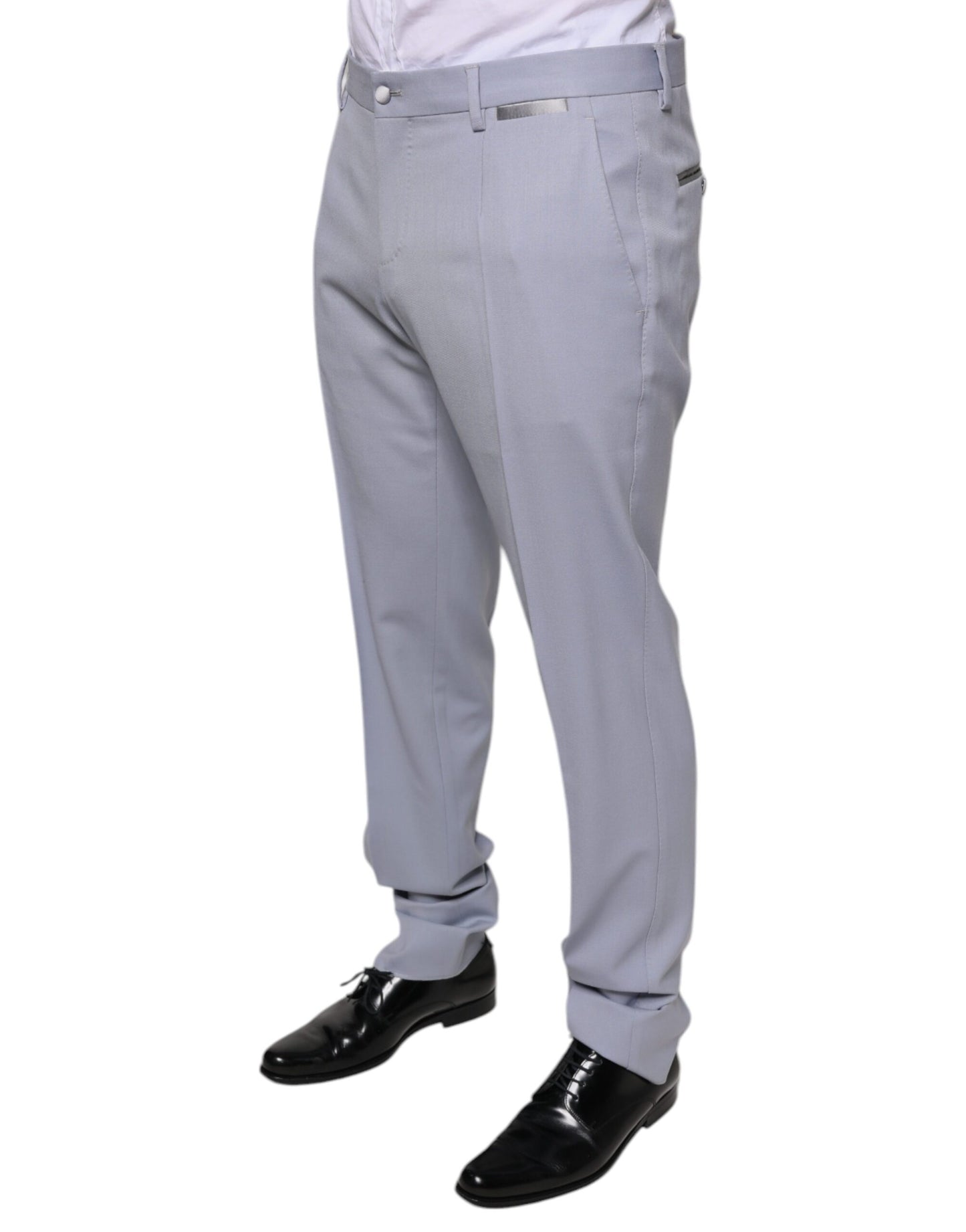 Dolce & Gabbana Light Gray Wool Formal Dress Pants IT50 / L