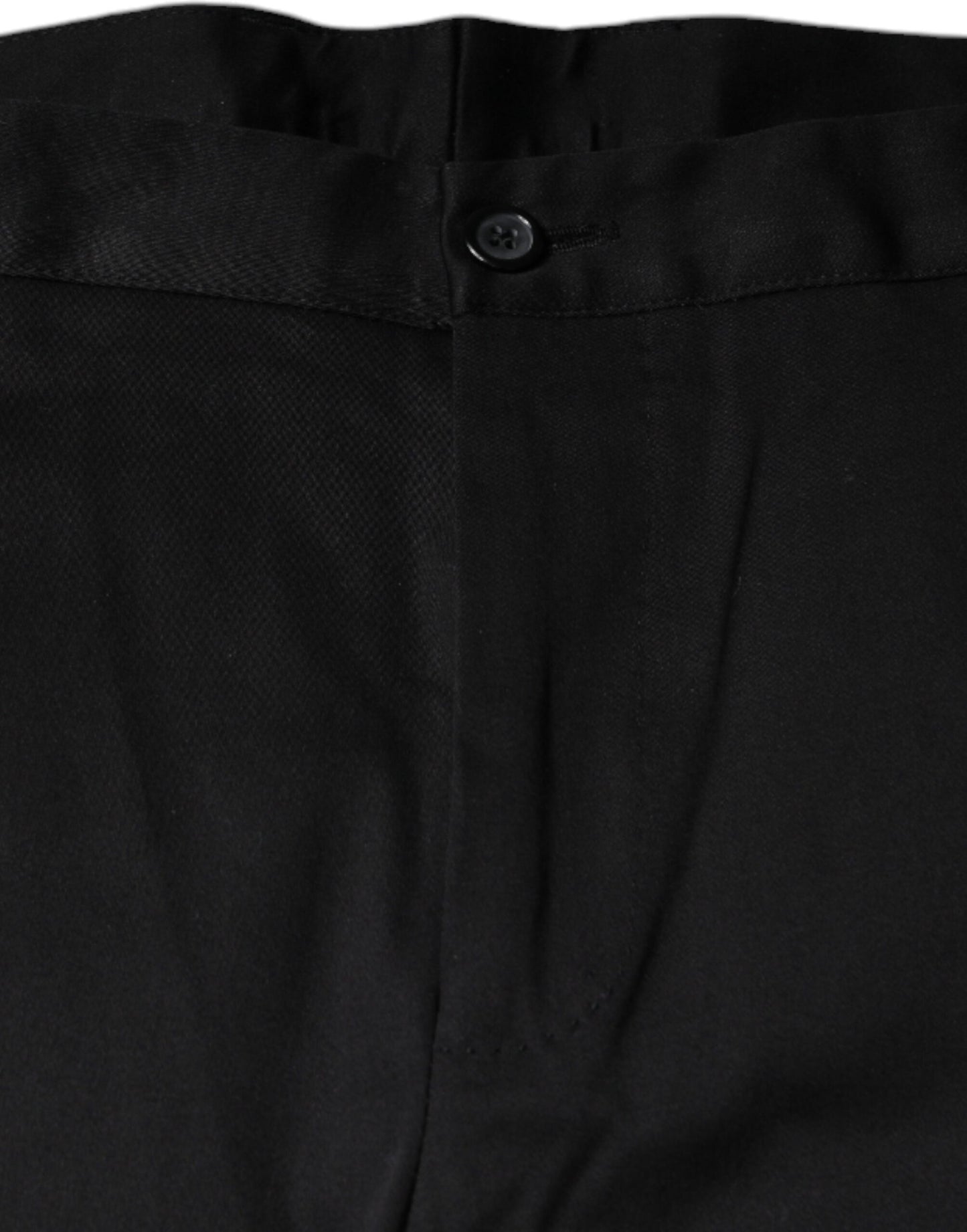 Dolce & Gabbana Black Cotton Stretch Skinny Men Dress Pants IT56 / XXL