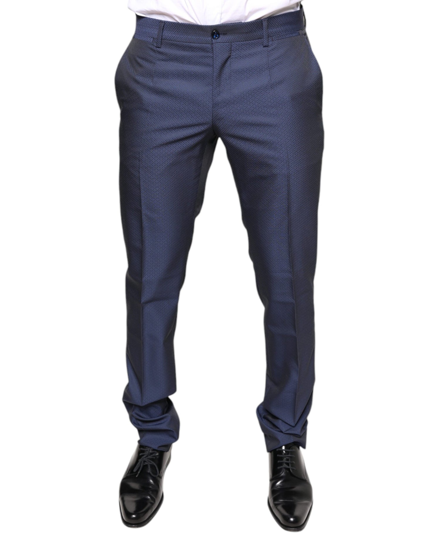 Dolce & Gabbana Blue Polyester Formal Tuxedo Pants IT48 / M