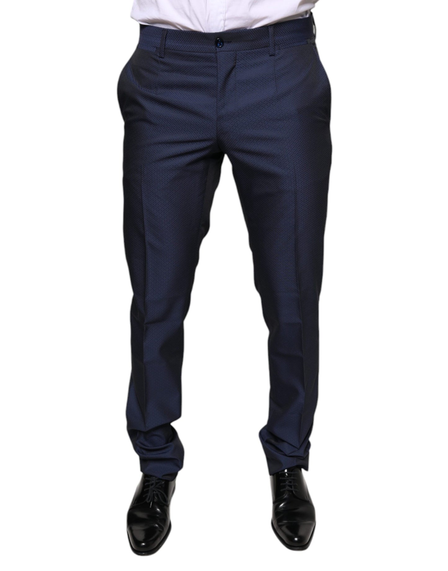 Dolce & Gabbana Blue Polyester Formal Tuxedo Pants IT48 / M