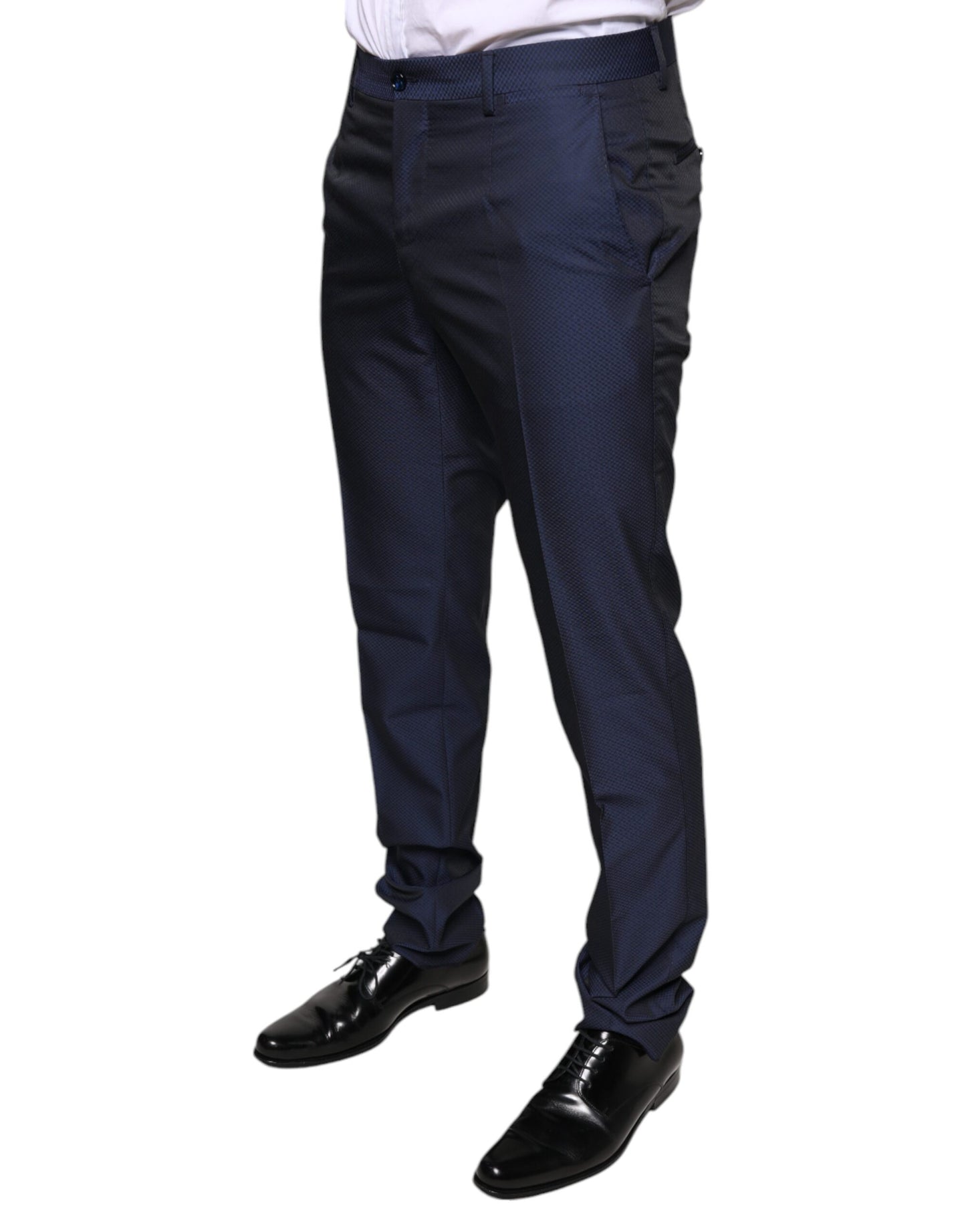 Dolce & Gabbana Blue Polyester Formal Tuxedo Pants IT48 / M