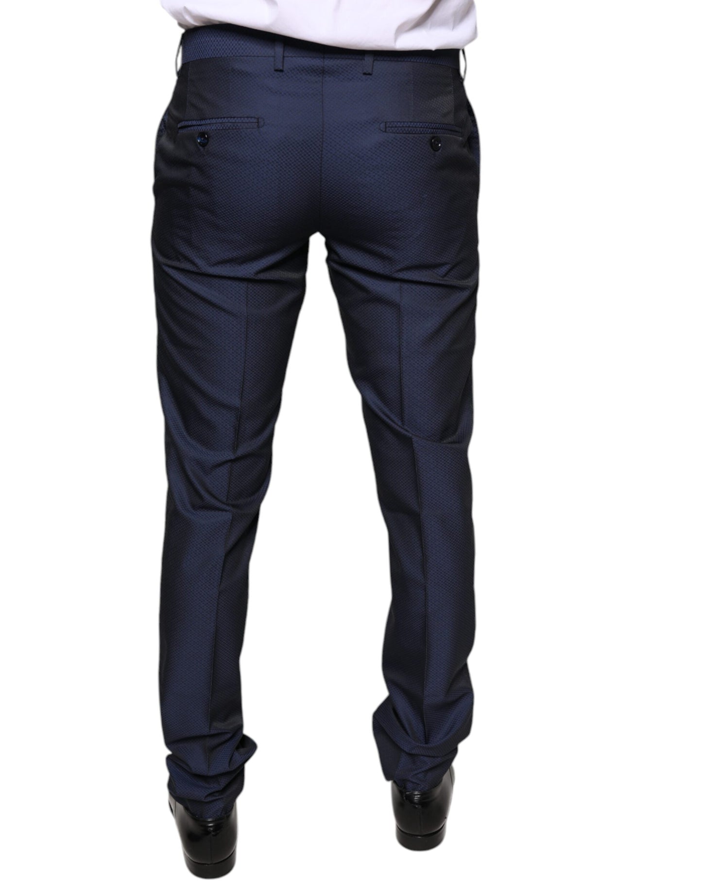 Dolce & Gabbana Blue Polyester Formal Tuxedo Pants IT48 / M