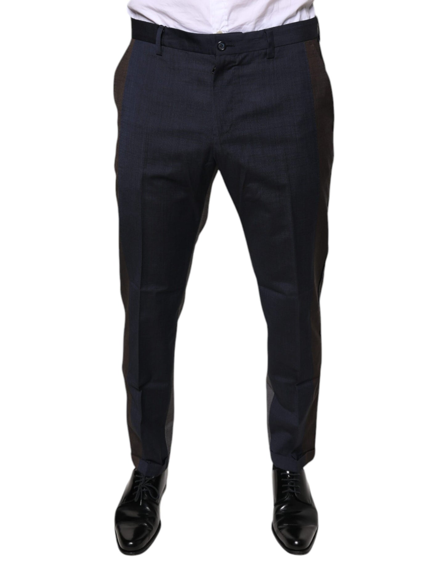 Dolce & Gabbana Black Cotton Wool Formal Dress Pants IT50 / L