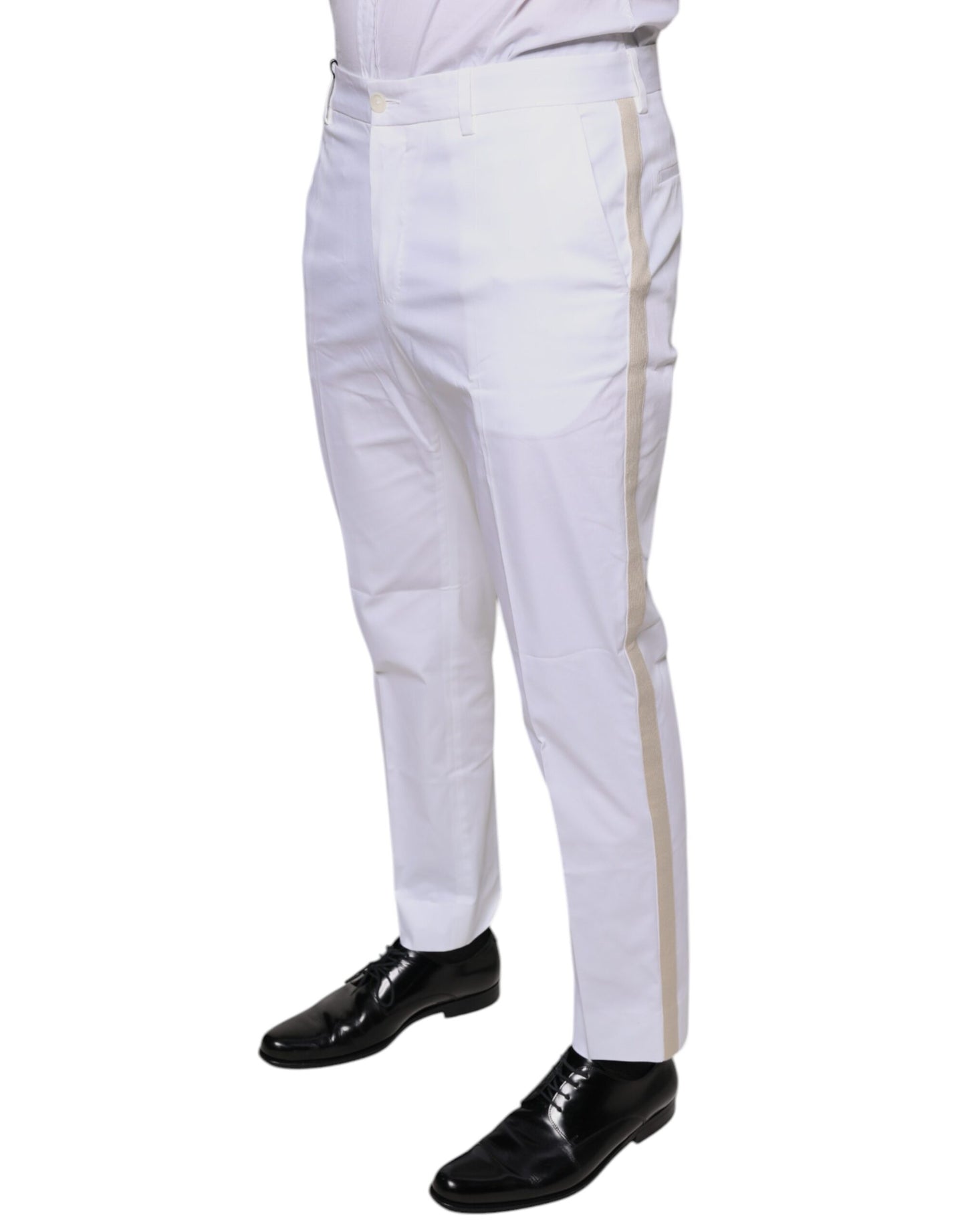 Dolce & Gabbana White Cotton Skinny Dress Pants IT48 / M