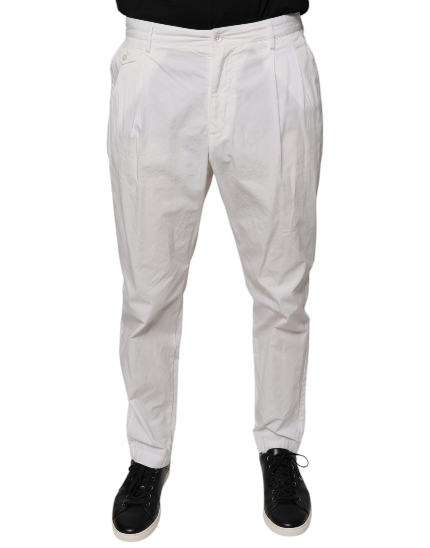 Dolce & Gabbana White Cotton Skinny Dress Pants IT50 / L