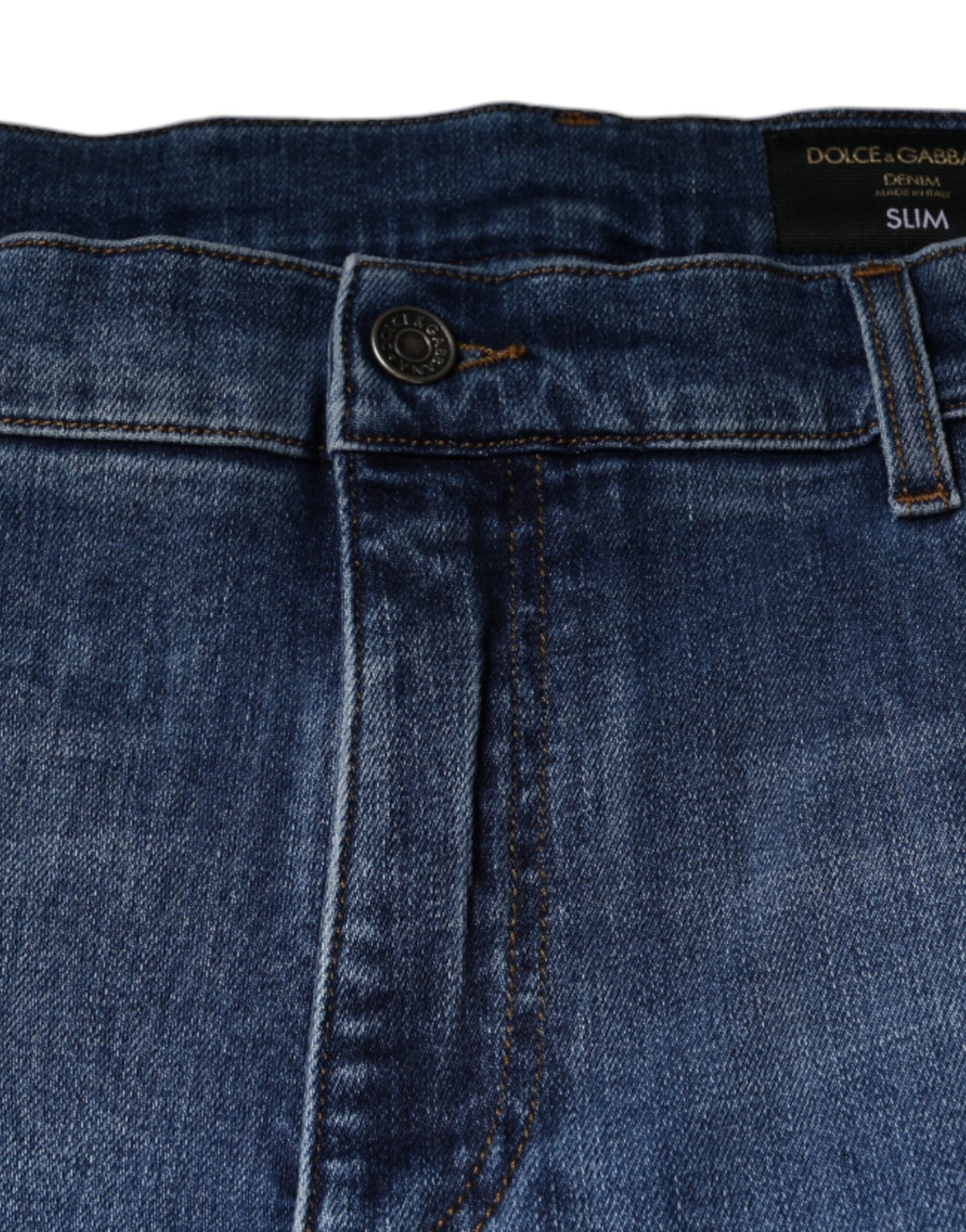 Dolce & Gabbana Blue Washed Cotton Stretch Men Denim Jeans IT58 / XXL