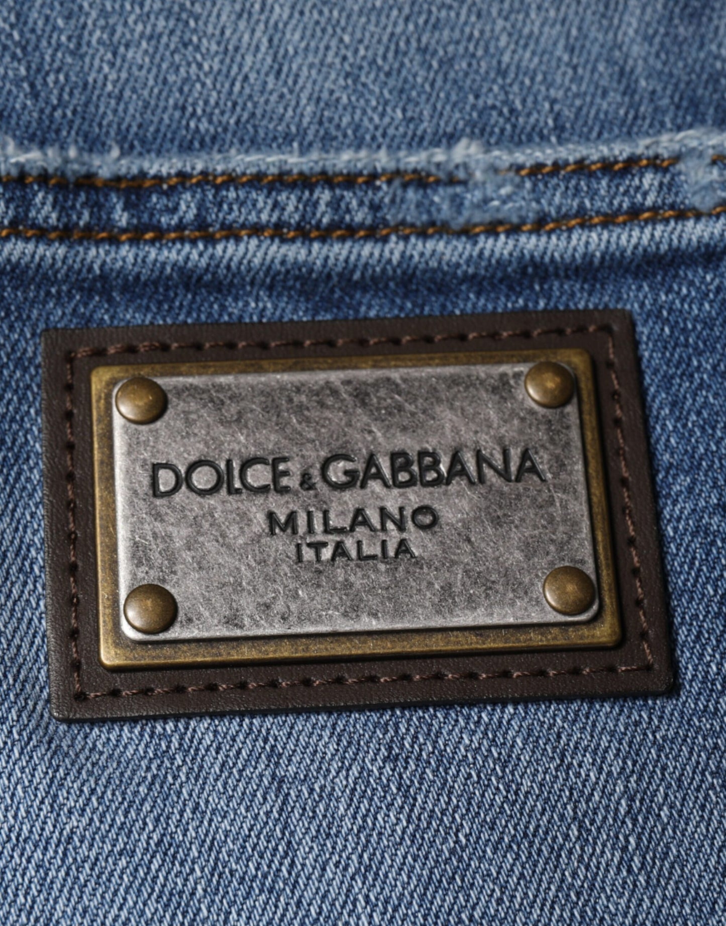 Dolce & Gabbana Blue Washed Cotton Stretch Men Denim Jeans IT58 / XXL