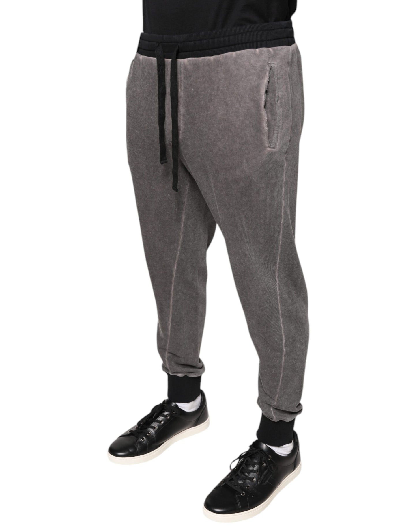 Dolce & Gabbana Gray Cotton Jogger Jogging Pants IT52 / XL