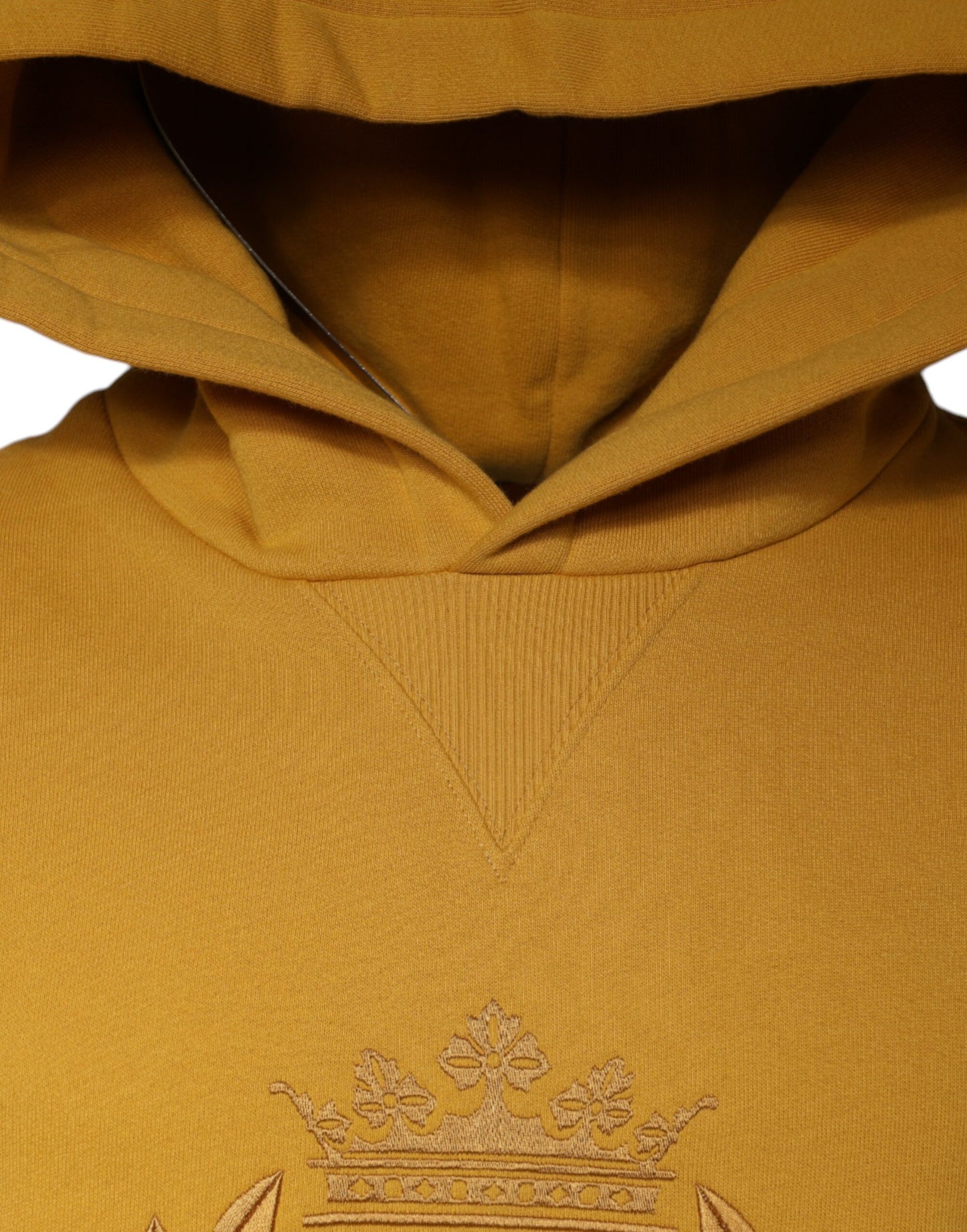 Dolce & Gabbana Mustard DG Hooded Men Sweatshirt Sweater IT44 / XS