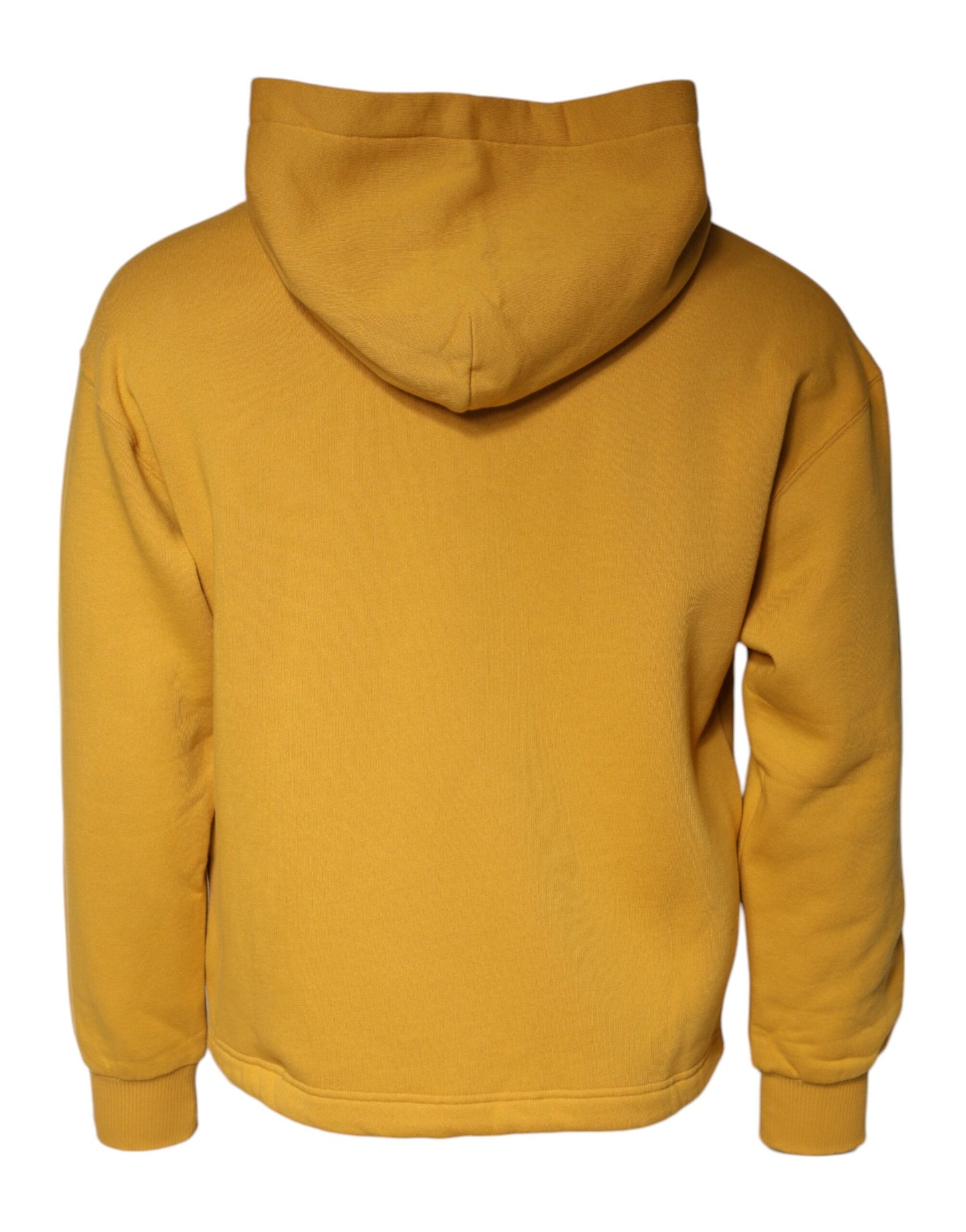 Dolce & Gabbana Mustard DG Hooded Men Sweatshirt Sweater IT44 / XS