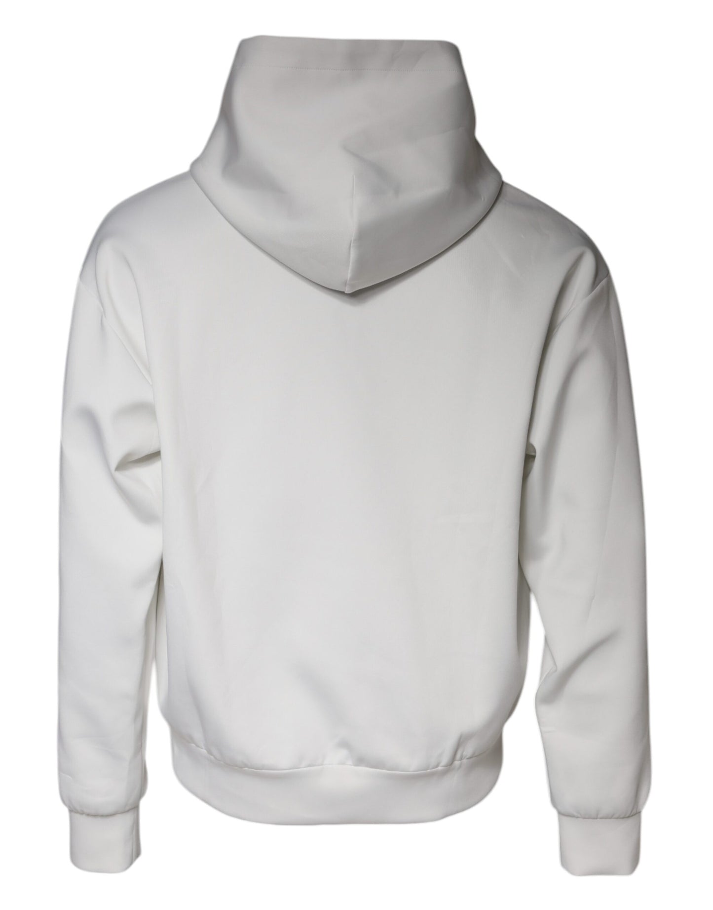 Dolce & Gabbana White D&G Logo Hooded Men Sweatshirt Sweater IT48 / M